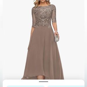 Light tan wedding dress